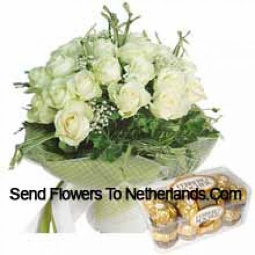 19 Roses with Yummy 16 Pcs Ferrero Rochers