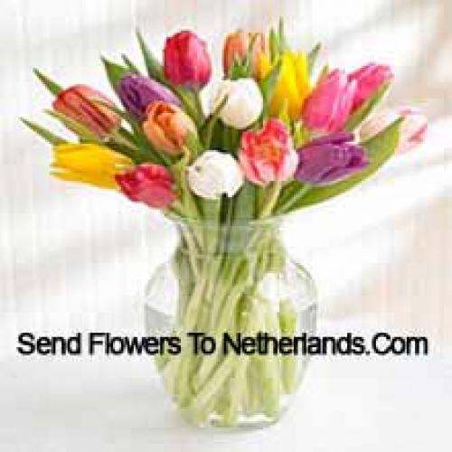 Beautiful Assorted Tulips in Vase