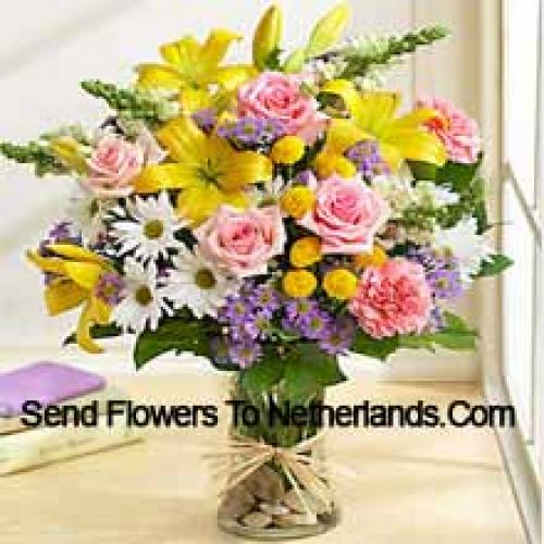 Elegant Assorted Flowers in Vase