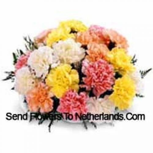 25 Assorted Carnation Basket